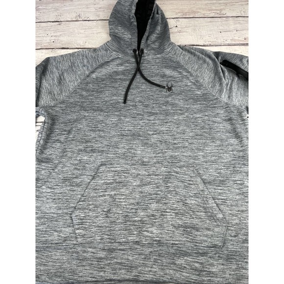 SPYDER Active Sweatshirt Hooded Hoodie Size Medium See Measurements Pockets - Picture 4 of 15